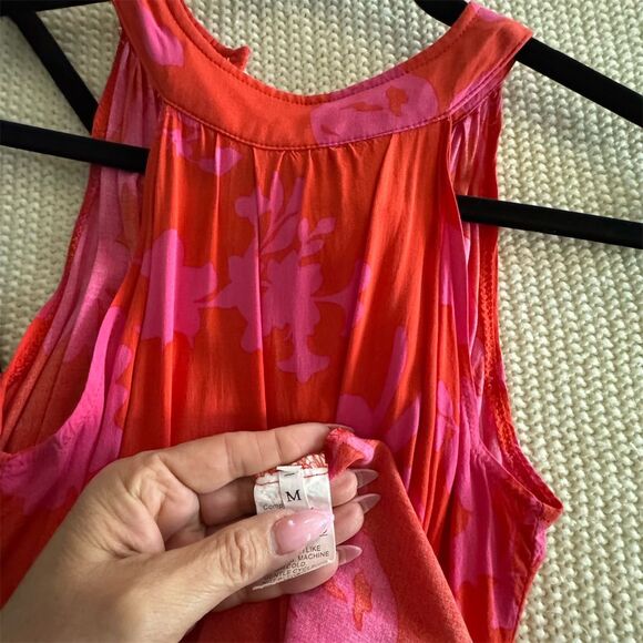 Women's Floral Halter Maxi Dress Multicolor Size M Summer Casual - Picture 4 of 11